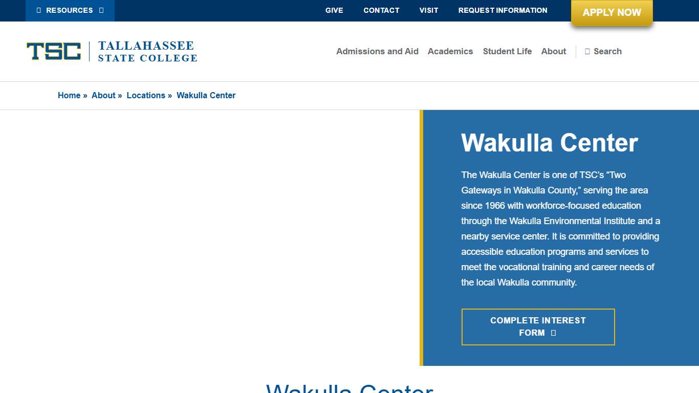 Wakulla Center - Tallahassee State College